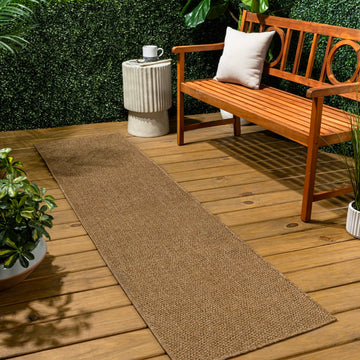 Solana Easy Jute Rustic Solid Color Area Rug